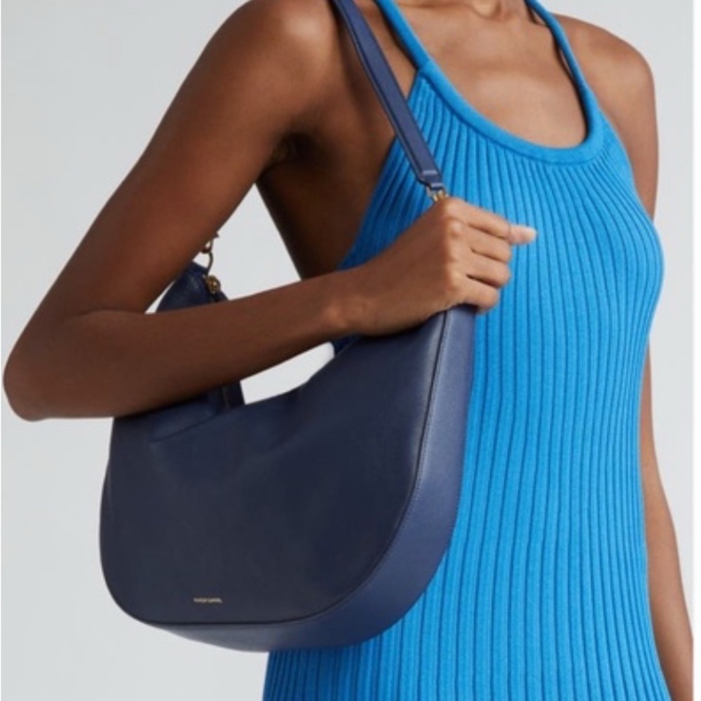 Mansur Gavriel Swing Leather Hobo Bag, Blue